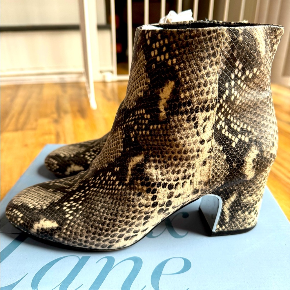 Snake Print Booties